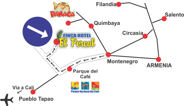 Ubicación Finca Hotel El Percal